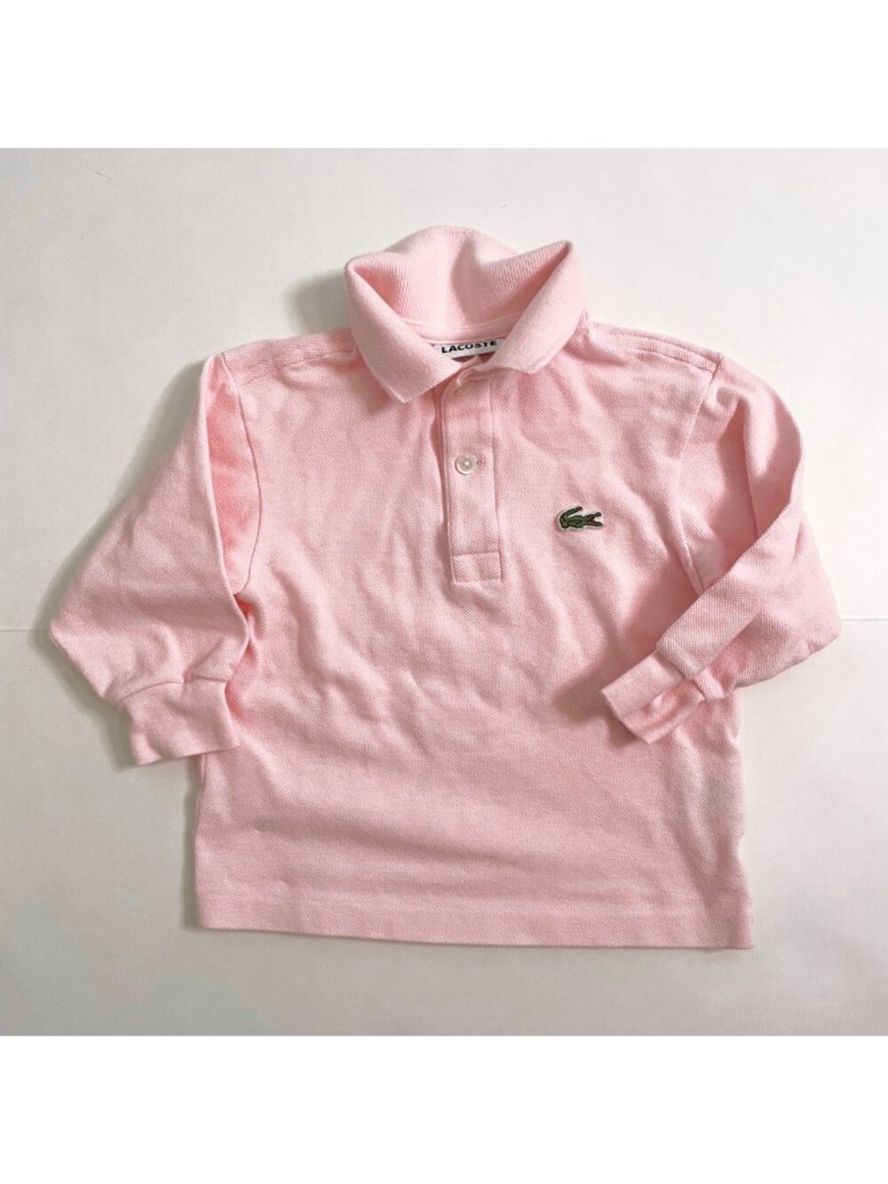Lacoste Kids Long Sleeve Petit Pique Polo Shirt, Size 2